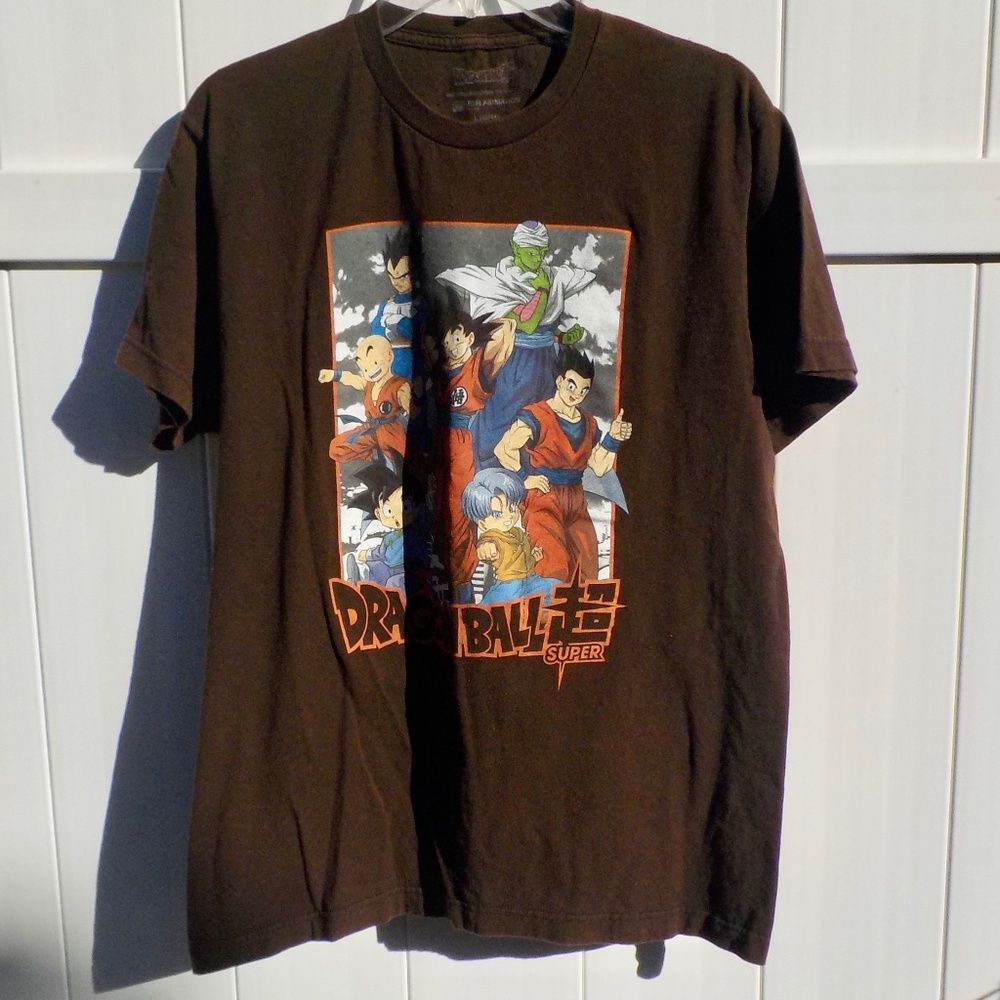 Dragon Ball Super Toei Animation Men's Size L (42/44) Brown T-Shirt